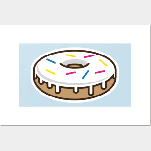 Yummy colourful sprinkles donut Posters and Art